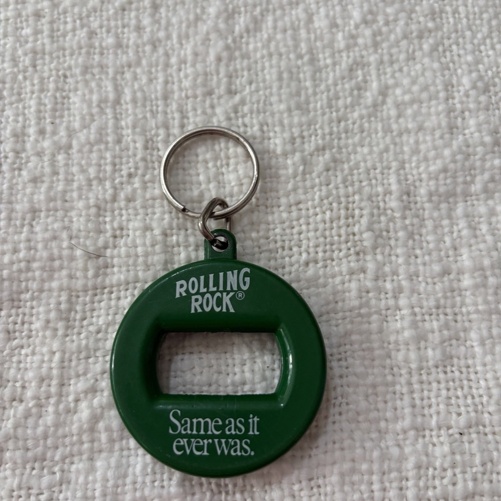 Rolling Rock Beer Bottle Opener Keychain 2"X 2" Collectible Retro Cool! Gift